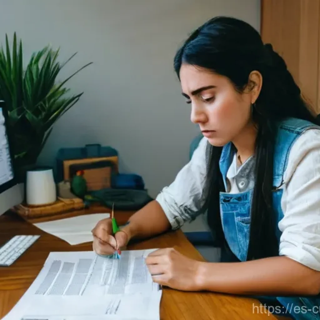 관세사 관련 법률 상담 사례 - **Image Prompt 1: The Panic of a Held Shipment**
A wide shot of a young adult, possibly a woman ...