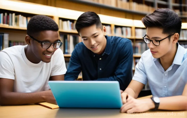 관세사 연수 과정 후기 - **Prompt:** "A diverse group of university students, in their early twenties, enthusiastically study...