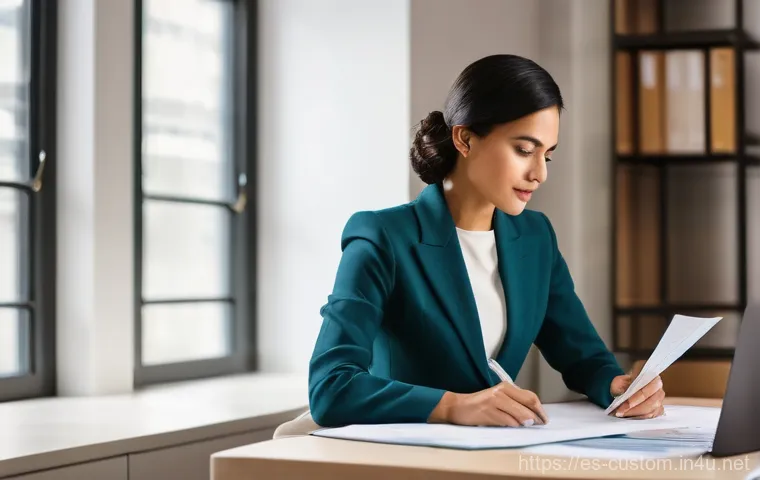 관세사 업무의 디지털화 - **Prompt Title: The Efficient Digital Transformation of Customs**
**Image Prompt:** A bright, mo...