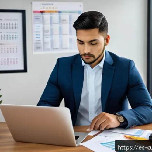 Home 17 관세사로서의 시간 관리 비법 - A modern office workspace with natural lighting, featuring an ergonomic chair and a tidy desk organi...